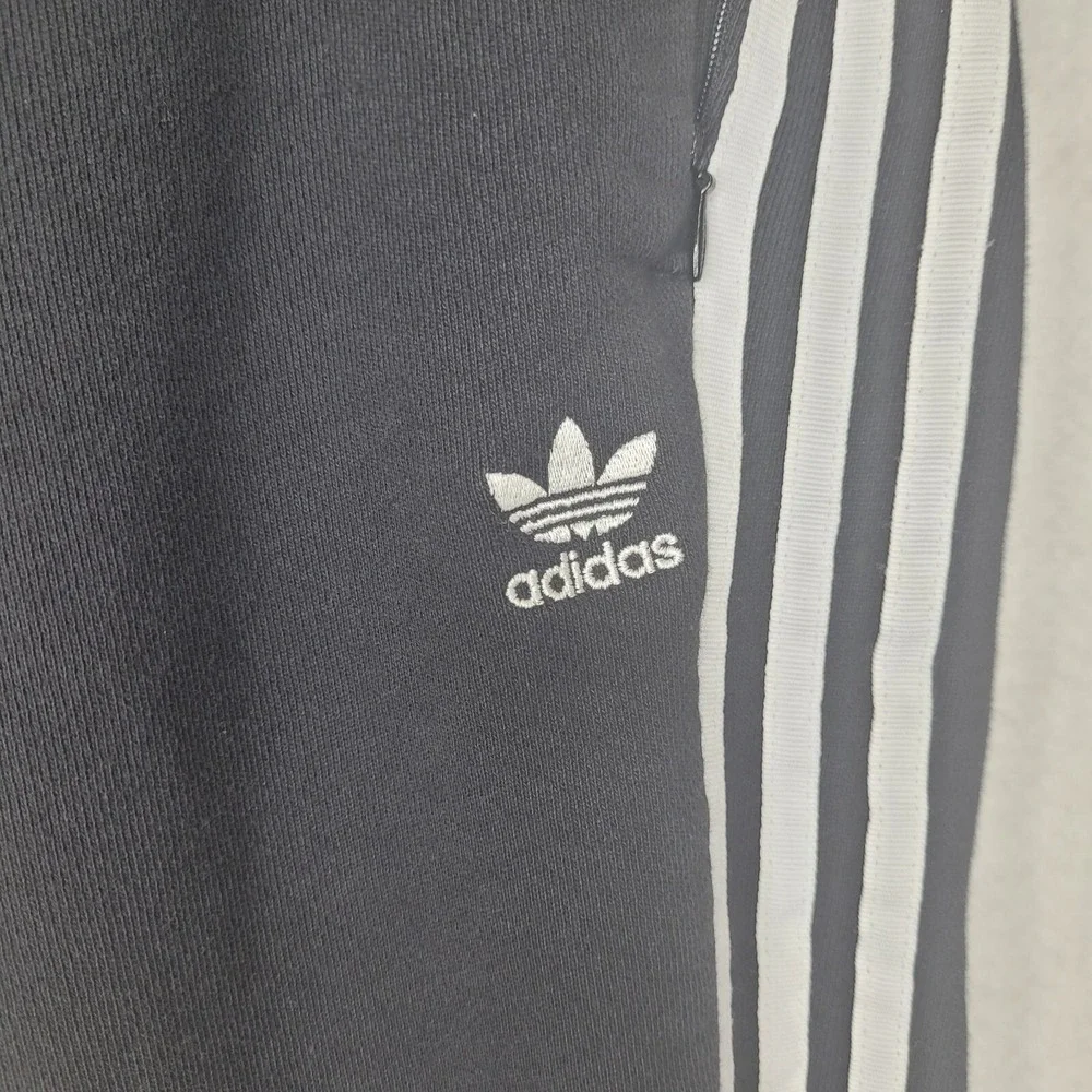 Vintage 80s Adidas‎ Trefoil Sweatpants Jogger Stitched Logo 3 Stripe Adult Sz M